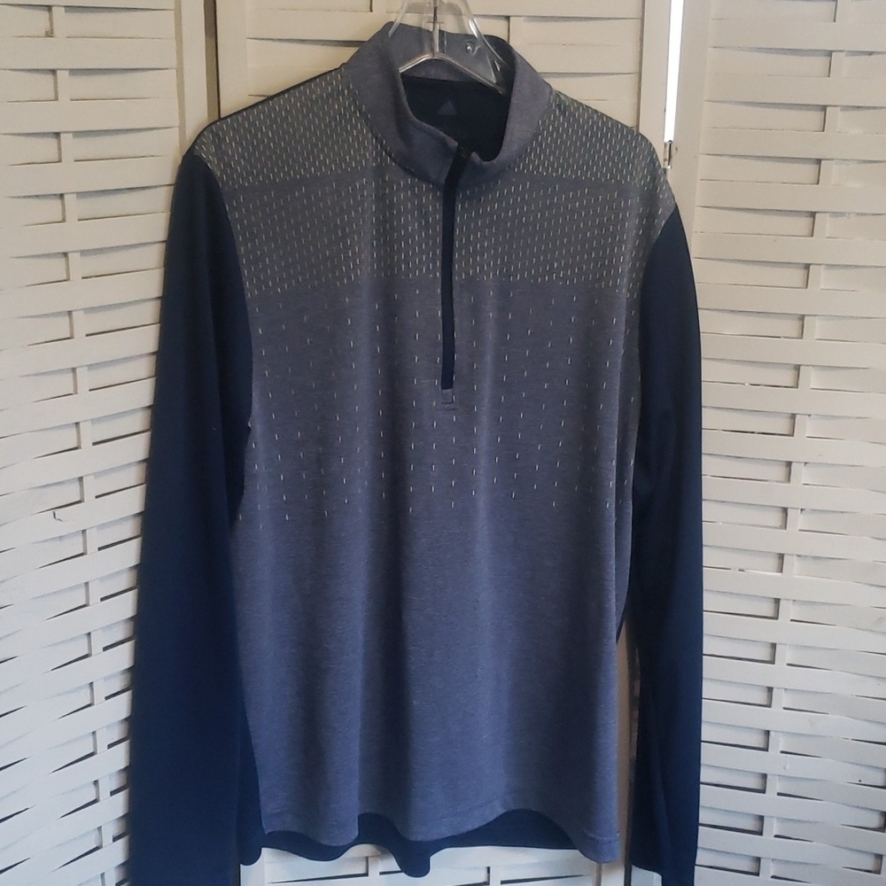 Adidas 1/2 zip long sleeve lightweight mens top size L